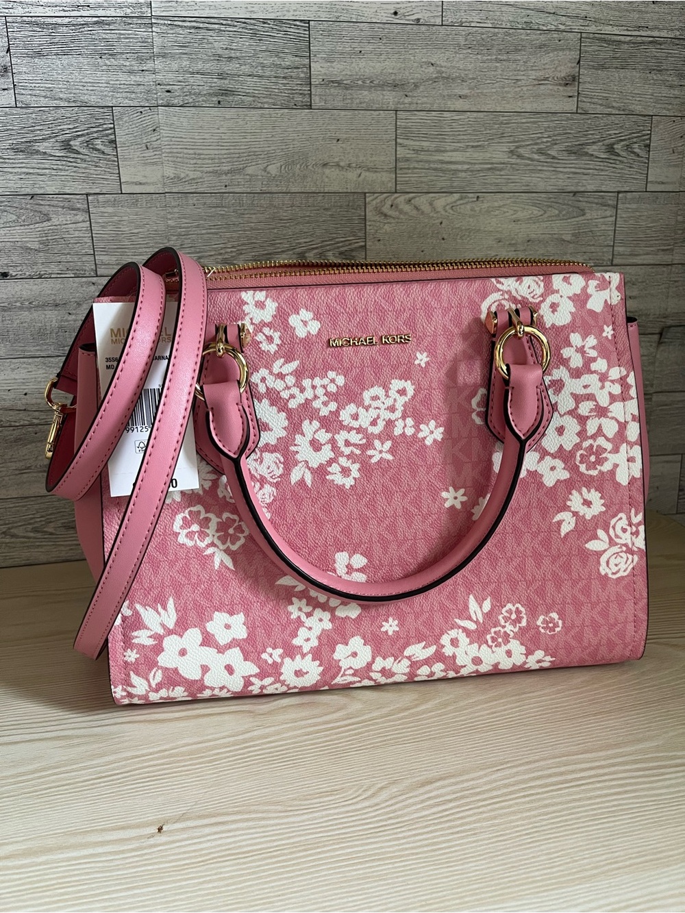 Michael Kors Carnation/Pink Medium Marilyn Satchel - Picture 11 of 11